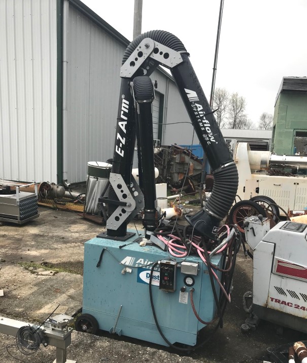 ***SOLD*** used Air Flow Systems Inc. Model PCH2 Portable Dust Collector/Fume Extractor. 3 HP, 3450 rpm, 480 volt, 3 Ph.. Includes E-Z Arm® High Flow 10' lgth Extractor Arm. Can deliver up to 1600 CFM.